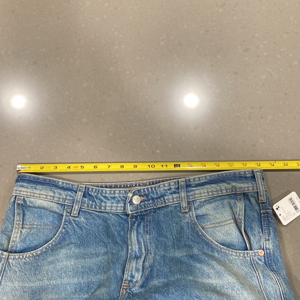 NWT Free People We The Free Loren Barrel Jeans Denim 32 high rise - Picture 9 of 13